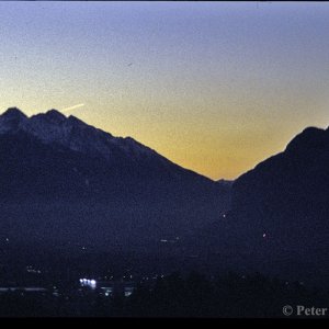 Sonnenuntergang über Innsbruck