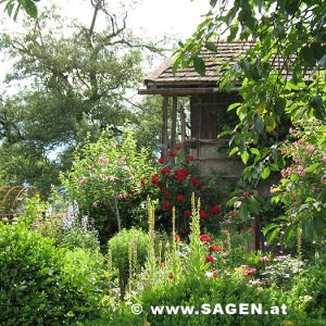 Bauerngarten in Mils im Unterinntal, Tirol