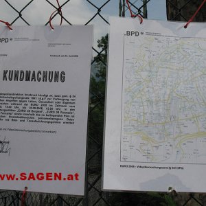 Kundmachung der Videoüberwachung in Innsbruck