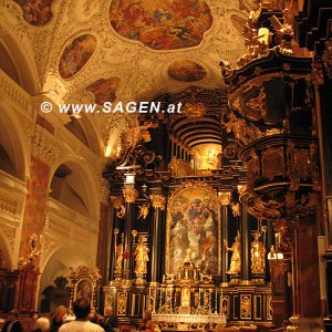 Hochaltar der Stiftskirche heiliger Laurentius - Wilten, Innsbruck (Tirol)