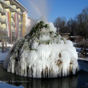 Fontäne im Winter