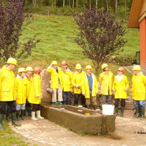 Gruppenbild vor der Besichtigung der Grube SEGEN GOTTES