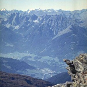 Blick auf Schönberg, Tirol, 1969