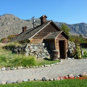 Nebengebäude der Grist Mill im Similkameen Valley, Kanada