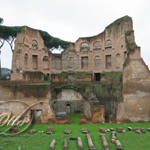 Stadion des Domitian am Palatin in Rom-Tribüne