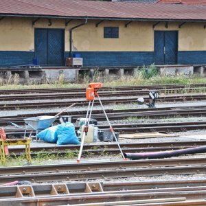 Bahnbauzug im Einsatz