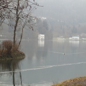 Südufer des Wörthersees von Loretto aus gesehen - Ende Februar