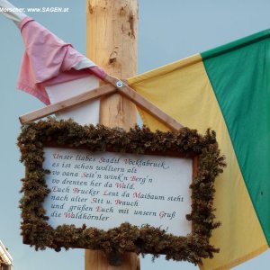 Maibaum Vöcklabruck Inschrift