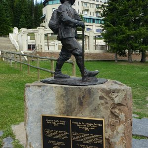 Schweizer Bergführerdenkmal am Lake Louise, Banff Nationalpark, Ca