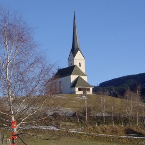 Die Kirche von Mirnig (St. Andreas), Gde. Eberstein (K).