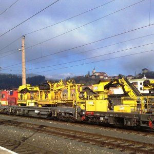 Technikzug der ÖBB (Zweck ?) im Bhf. Treibach/Althofen (K).