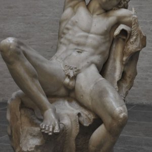 Der Barberinische Faun in der Glyptothek in München