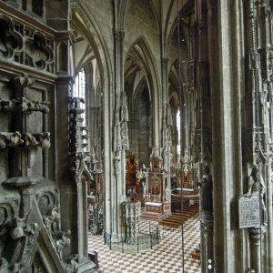 Blick von der Westempore in den Wiener Stephandsdom