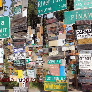 Signpost Forest in Watson Lake, Yukon, Kanada