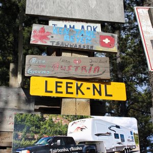 Signpost Forest in Watson Lake, Yukon, Kanada