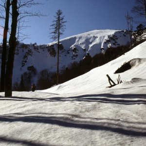 Beim Bergwandern in den Alpen