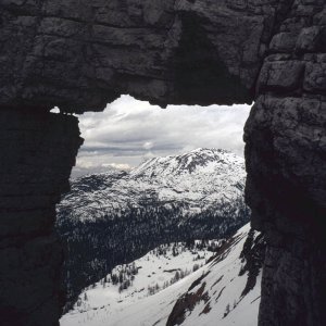 Beim Bergwandern in den Alpen