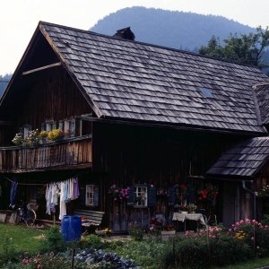 Beim Bergwandern in den Alpen