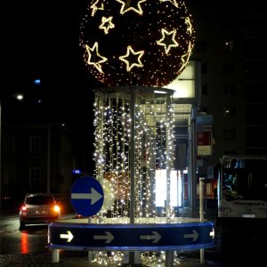 Villach, Kreuzung beim Bahnhof Dezember 2012