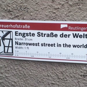 Reutlingen - engste Straße der Welt