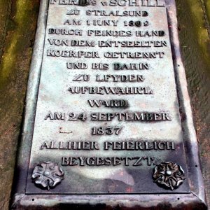 Detail Ferdinand von Schill-Denkmal in Braunschweig