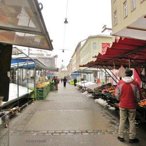 Brunnenmarkt im Schnee