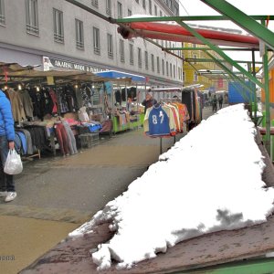 Brunnenmarkt im Schnee