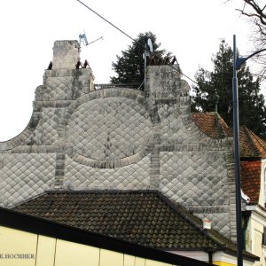 Wetterseite einer Villa in Hietzing