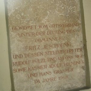 Tafel in der Gedenkstätte für Gefallene- Kalvarienberg Graz