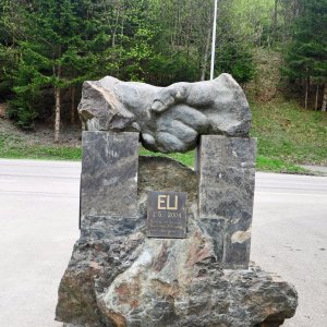 Denkmal am Radlpass zwischen Österreich und Slowenien