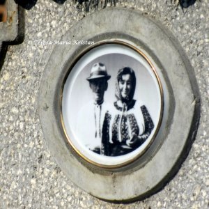 Detail Grabstein, Friedhof beim Moldaukloster Voronet