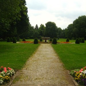 Stadtpark Stadthagen: Blick entlang der Sichtachse vom ehemaligen Lusthaus