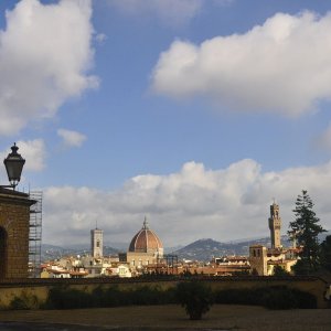 Blick von den Boboli-Gärten auf Florenz