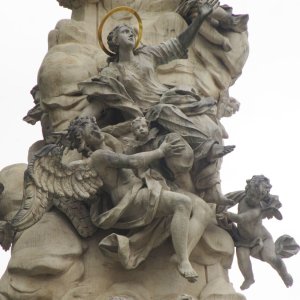 Detail Dreifaltigkeitssäule, Stift Heiligenkreuz