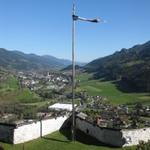 Ausblick Richtung Rottenmann, Burg Strechau