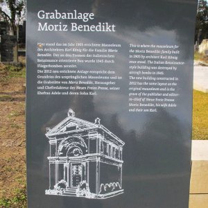 Grafik der Grabanlage Moriz Benedikt  Israelitischer Friedhof in Wien-Simmering