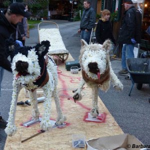 Langsam entsteht eine Skulptur - Narzissenfest Bad Aussee