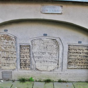 Grabsteine in der Friedhofsmauer Friedhof Seegasse