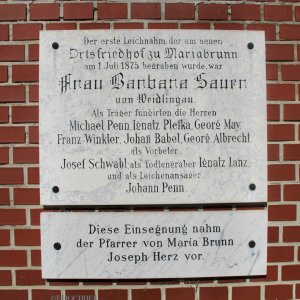 Gedenktafel Friedhof Hadersdorf-Weidlingau