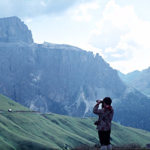 Bergblick Dolomiten Sellapass