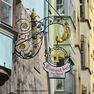 Medium 'Wirtshausausleger Innstraße Innsbruck' in der Kategorie 'Wirtshausausleger, Nasenschild, Ausleger, Zunftzeichen'