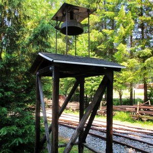 Alarmglocke im Feld-und Industriebahn-Museum in Freiland, Niederösterreich