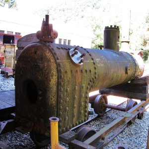 Dampfkessel im Feld-und Industriebahn-Museum in Freiland, Niederösterreich