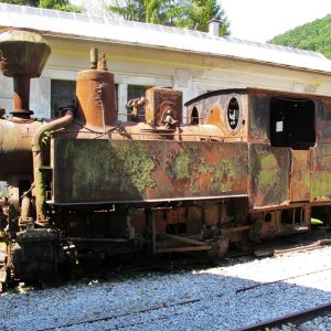 Dampflokomotive im Feld-und Industriebahn-Museum in Freiland, Niederösterreich