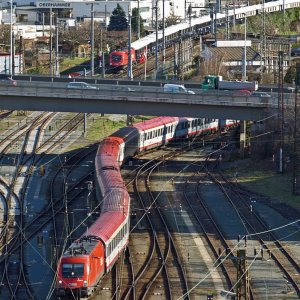 Innsbruck, einfahrt in den Hauptbahnhof