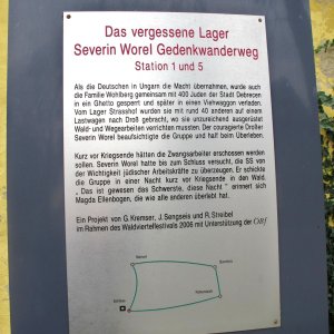 Gedenktafel Das vergessene Lager, Severin Worel-Gedenkwanderweg