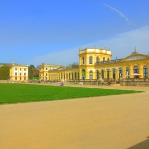 Das Orangerieschloss in Kassel am Park Karlsaue