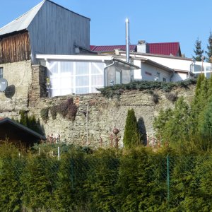 historische Mauerreste in Güntersberge im Harz.