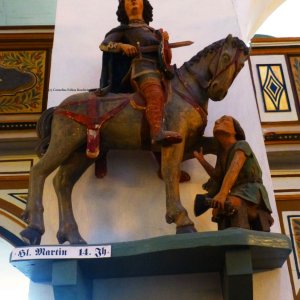 der heilige Martin in der St. Martinikirche zu Stolberg.