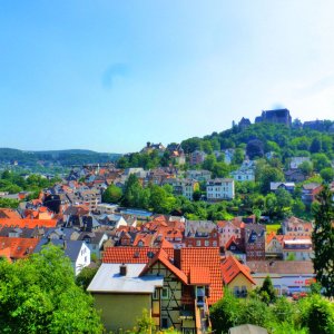 Eine der vielen wunderbaren Weitsichten von Marburg.